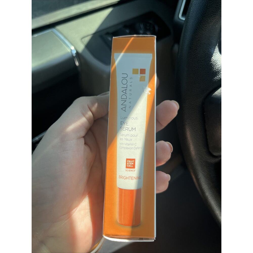 Andalou Naturals Luminous Eye Serum With Vitamin C Brightening .6floz/18ml NIB